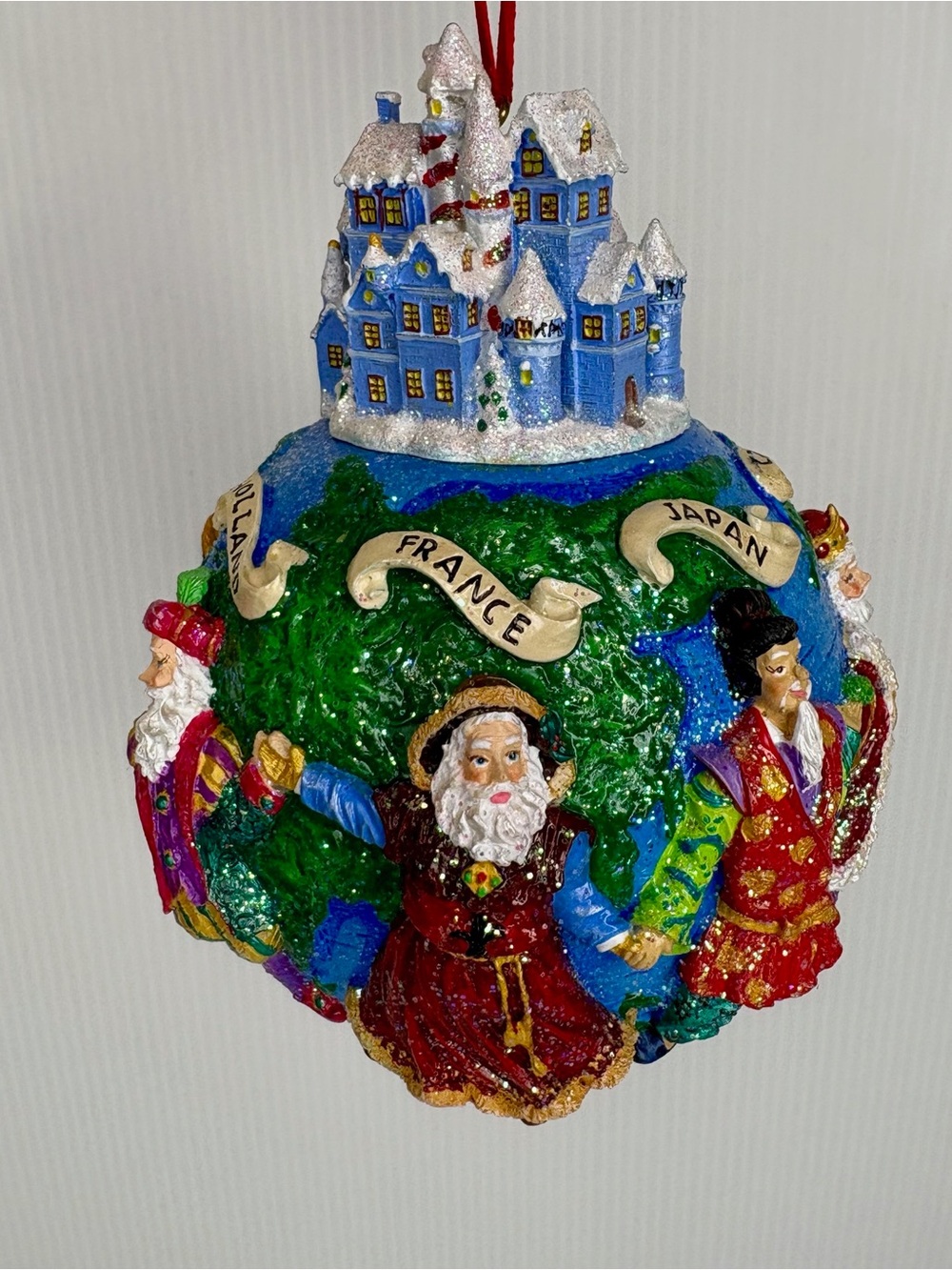 Christopher Radko Santa Claus Santas Around The World II Globe Resin Ornament